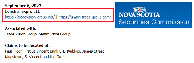 TradeVisionGroup_NSSC_Warning
