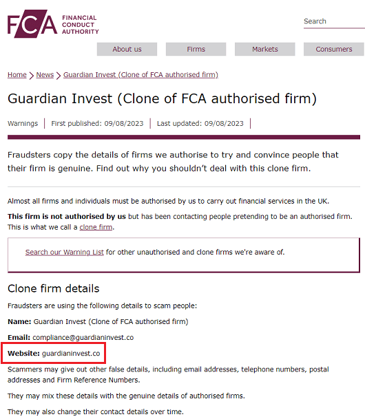 GuardianInvest_FCA_warning